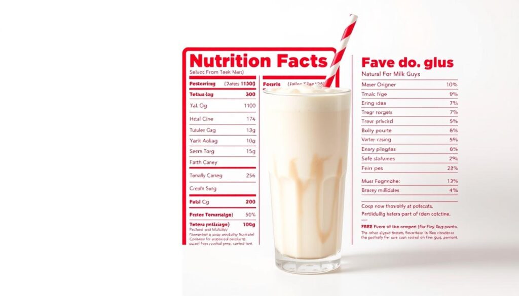 Five Guys Milkshake Nutrition Details
